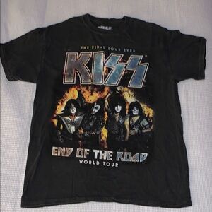 Kiss World Tour Graphic Tee - Black Final Tour Ever - End of the Road World Tour